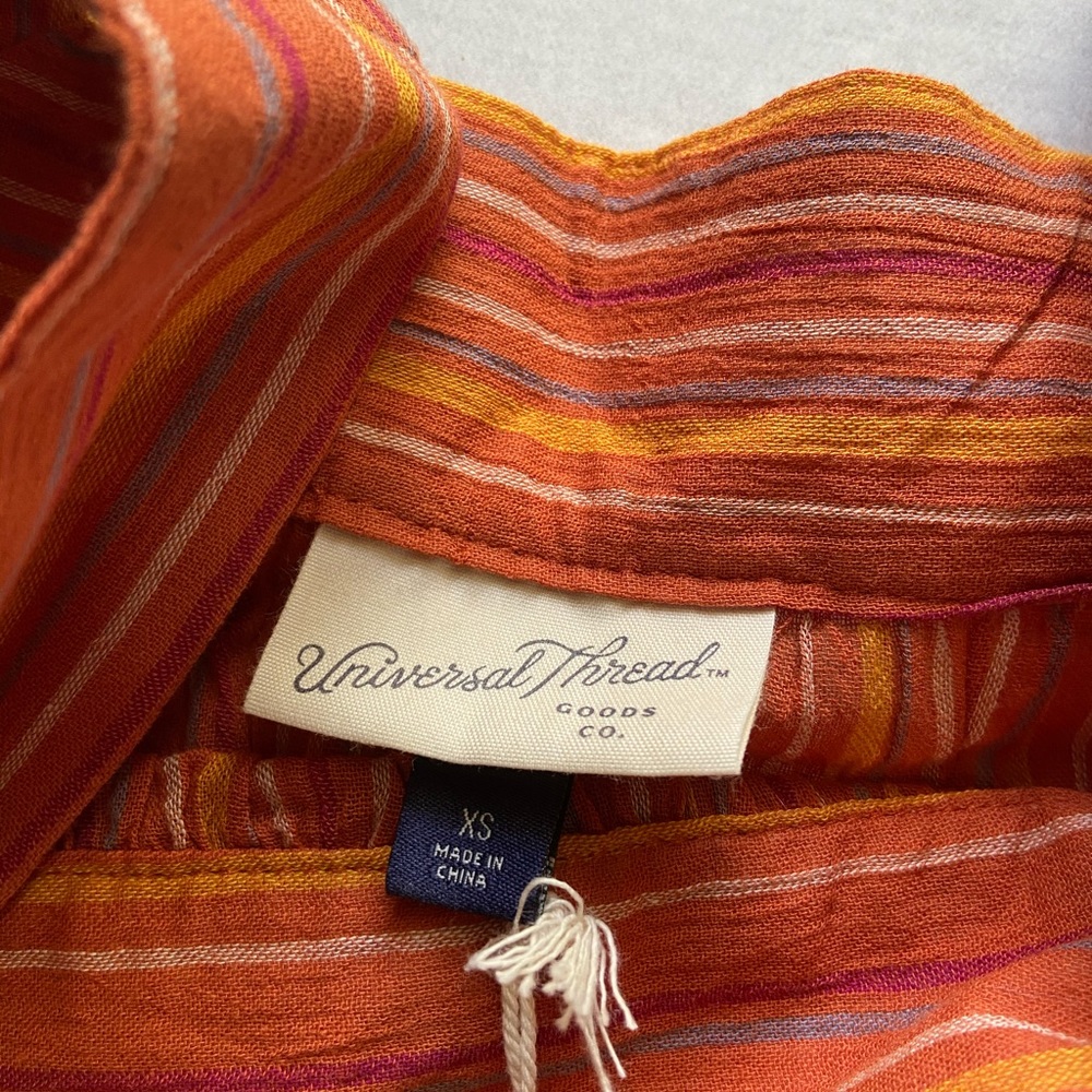 UNIVERSAL THREAD striped peasant square neck top - Picture 5 of 6